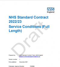 NHS Standard Contract 2022/23: Service Conditions (Full Length) [Draft]